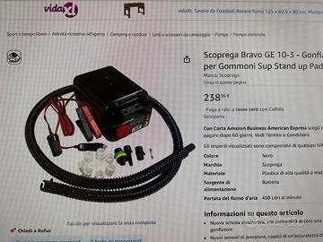 Gonfiatore Compressore Scoprega Bravo