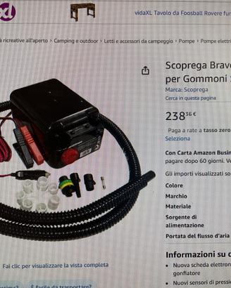 Gonfiatore Compressore Scoprega Bravo