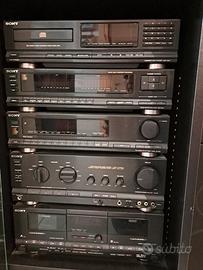 Impianto stereo vintage e casse Sony