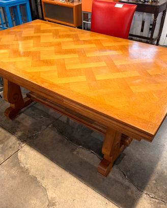 Tavolo rettangolare in rovere allungabile