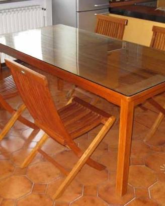 Tavolo teak con sedie