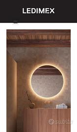 meraviglioso specchio retro illuminato 80 cm