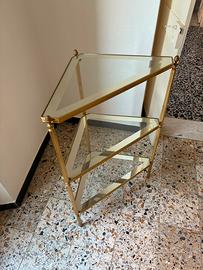 Mobile angolare a tre ripiani vintage