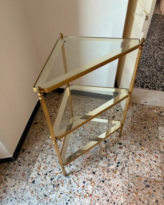 Mobile angolare a tre ripiani vintage