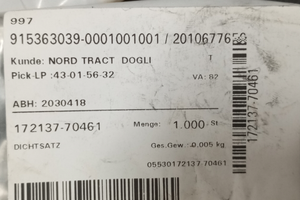 Set guarnizioni escavatorepompa rotore cingoli b12