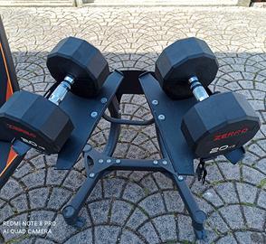 Fitness manubri professionali nuovi kg 20 cadauno