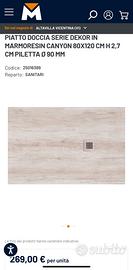 PIATTO DOCCIA  CANYON 80*120