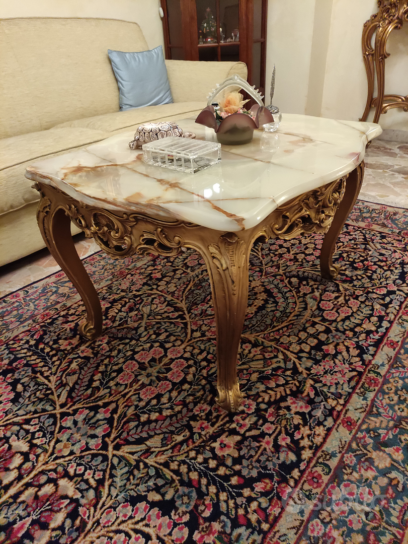 Tavolino salotto barocco francese foglia oro - Giardino e Fai da te In  vendita a Palermo