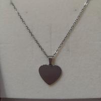 collana cuore acciaio 