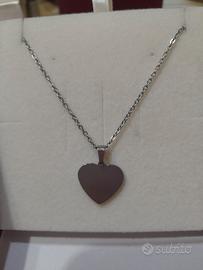 collana cuore acciaio 