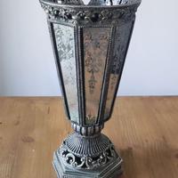 Vaso antichizzato con specchi decorati