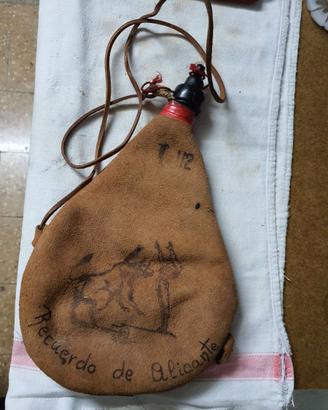 Fiaschetta in Pelle Vintage