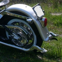 Harley Davidson marmitte drag flames fiamma V-TWIN