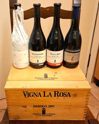 Bottiglie Fontanafredda Barolo 1985 + altre