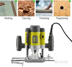 Fresatrice Verticale DEWINNER 1200W - Con Set Di 12 Frese Per Legno, Velocità Variabile 16000-30000 Giri/min - Foto 8