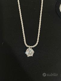 Collana punto luce argento 925 e zircone