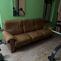 Divano 3 posti in vera pelle