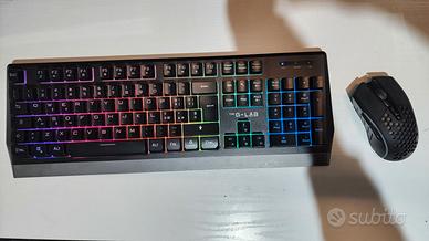 Mouse e tastiera RGB G-Lab TUNGSTEN.