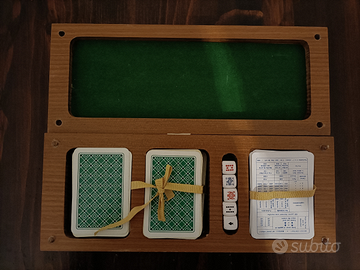 Set di carte con custodia legno