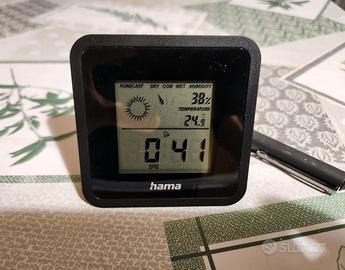 Hama - Orologio/termometro/igrometro TH50, Nero.