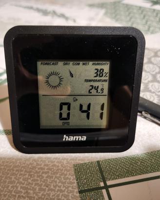 Hama - Orologio/termometro/igrometro TH50, Nero.