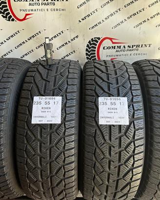 4 PNEUMATICI 235/55 R17 RIKEN INVERNALI 80%