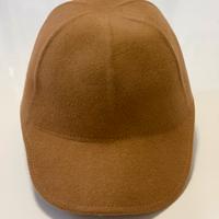 Berretto in feltro 100% lana colore cammello