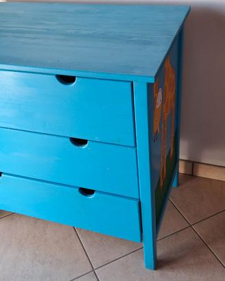 Cassettiera ikea dipinta a mano