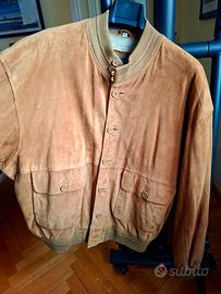 Giubbotto in pelle scamosciata