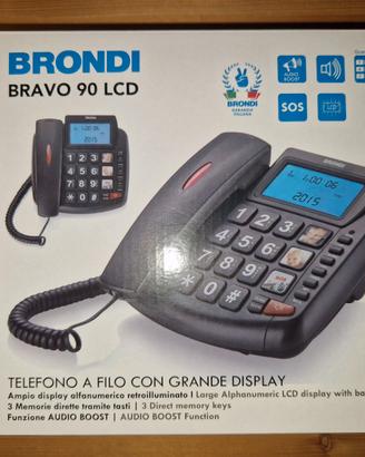 Telefono fisso per anziani Brondi BRAVO 90 LCD