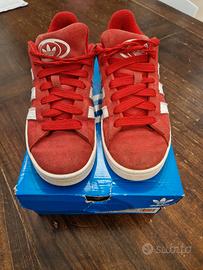 scarpe sneaker junior Adidas Campus rosse