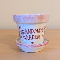 Vaso decorato a mano GRANDMA’S GARDEN