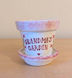 Vaso decorato a mano GRANDMA’S GARDEN