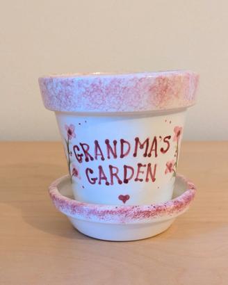 Vaso decorato a mano GRANDMA’S GARDEN