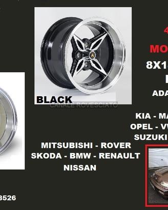 Cerchi kj 8x14 pollici 4x100 et-5 jdm style