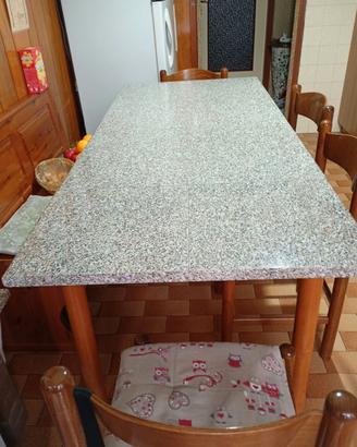 Tavolo cucina allungabile (140/180x80)+ 6 Sedie i