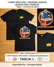 T-shirt Naruto Burger King Black L Your Ninja Way