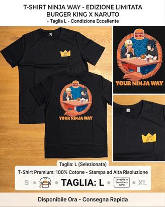 T-shirt Naruto Burger King Black L Your Ninja Way