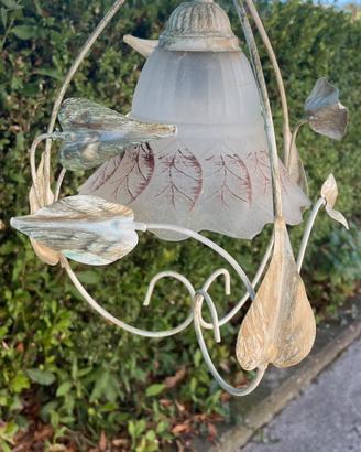Lampadario in ferro battuto