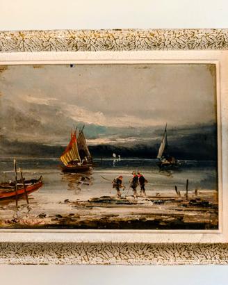 Pescatori nella Riva del Mare- G.De Florentis