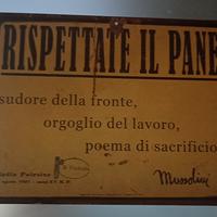 Targa commemorativa Mussolini 