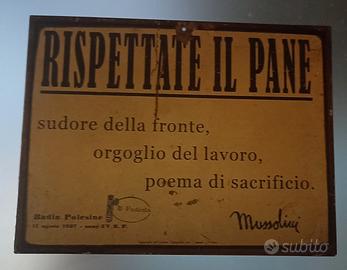 Targa commemorativa Mussolini 