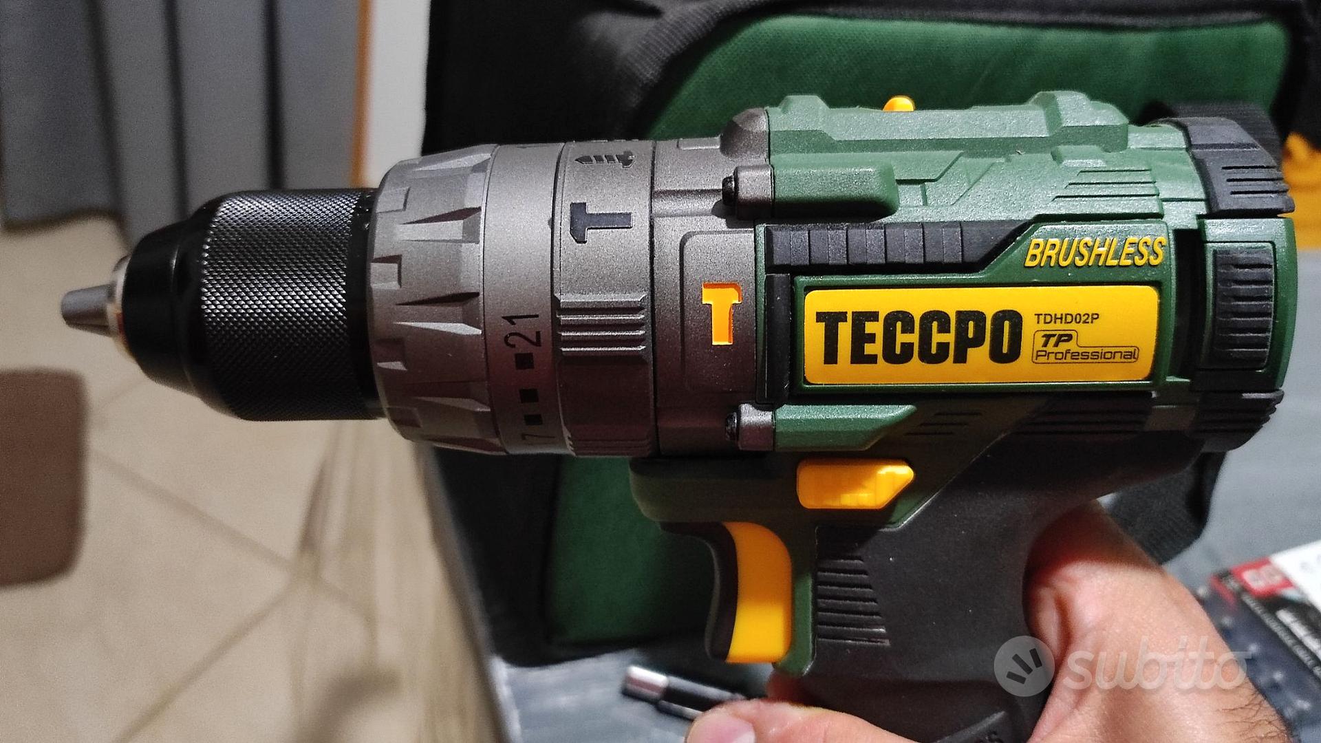 Trapano avvitatore TECCPO con percussione 60nm Giardino e Fai da