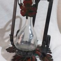 Decanter ferro battuto artigianale bottigl vintage