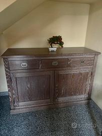 Mobile da salone in legno di rovere