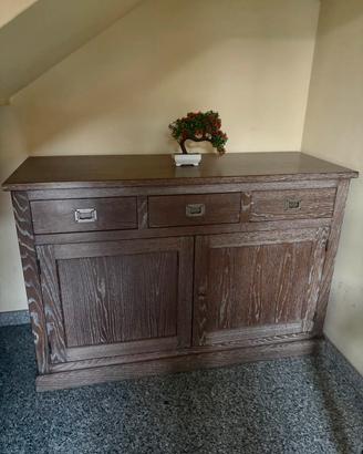Mobile da salone in legno di rovere