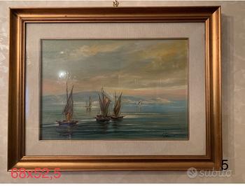 Barche a Vela n. 3 Quadri dipinti ad olio