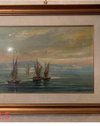 Barche a Vela n. 3 Quadri dipinti ad olio