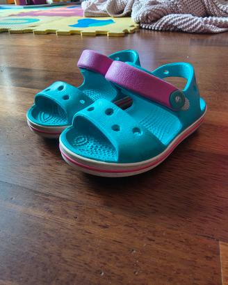 Sandali Crocs Turchese e Rosa originali