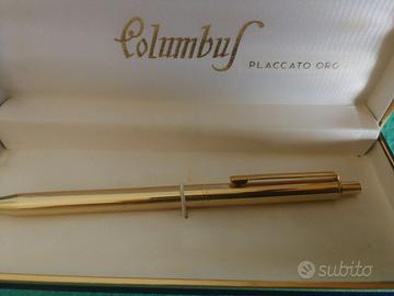 Penna biro Columbus placcata oro in ottime c